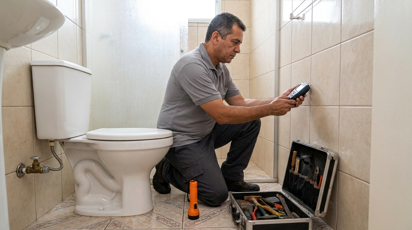 Técnico de caça vazamento com detector em Campina Grande‑PB